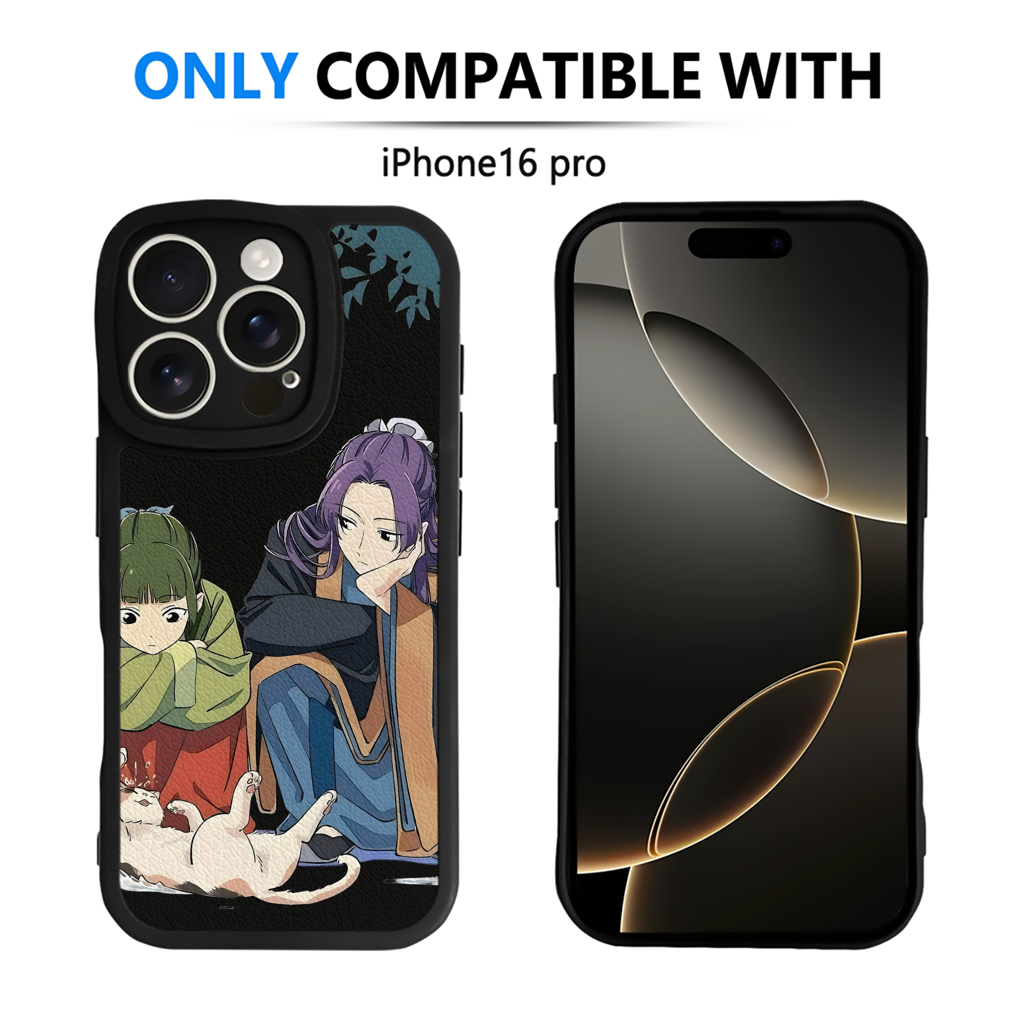 （画像用） 薬屋のひとりごと The Apothecary Diaries 【iPhone 16シリーズ対応】シリコンスマホケース（レザー調） 材質：シリコン
